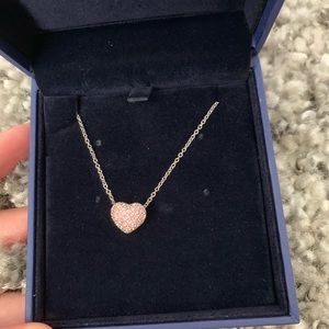 Swarovski Pink Stone Heart Necklace